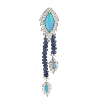 Boucle d'oreille Phoenix et Pampilles